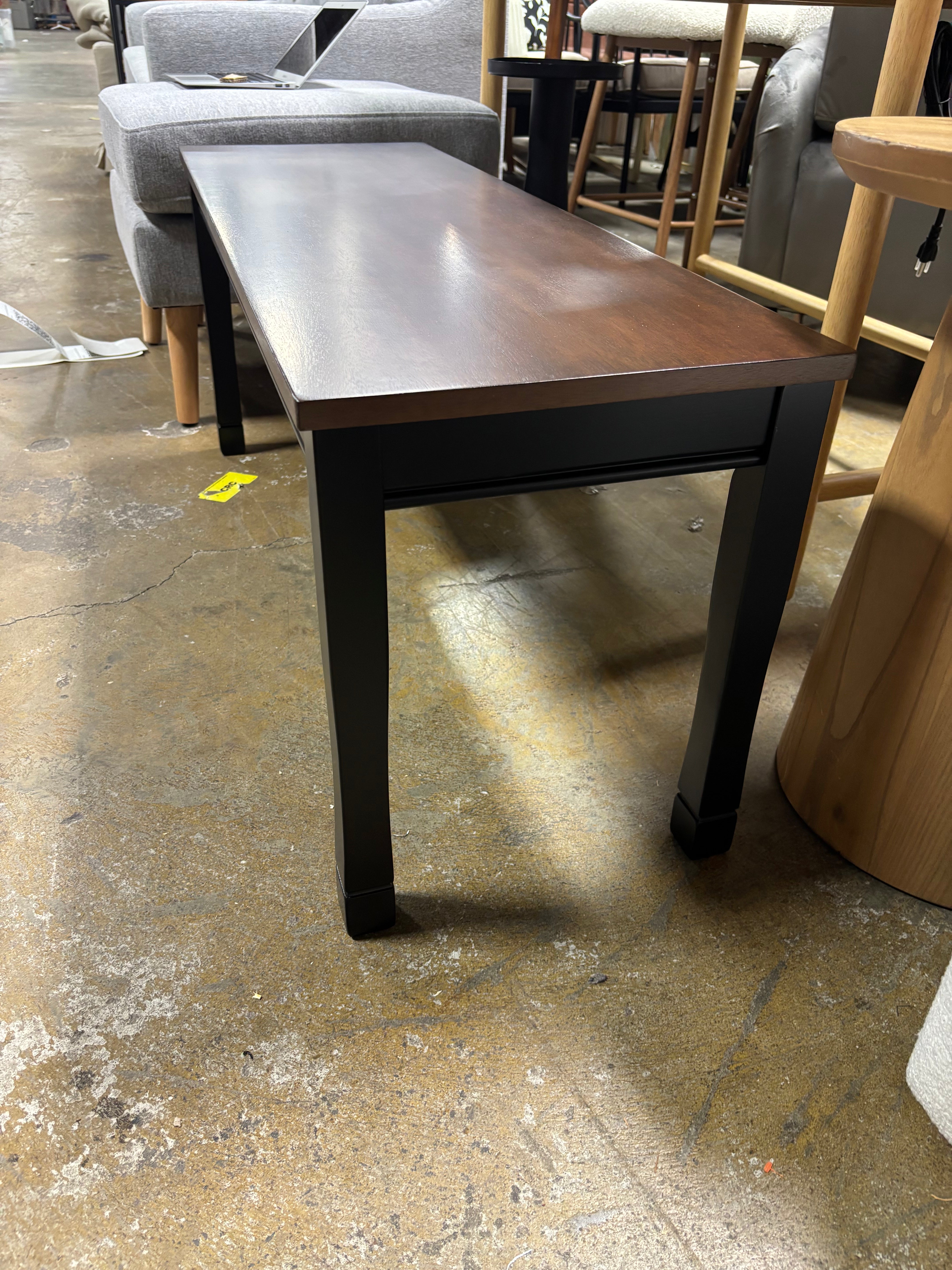 Owingsville Large Dining Room Bench - Black/Brown SHOWROOM ITEM