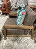 SET OF 2 Kaleo Low Profile Faux Leather Accent Chair SHOWROOM ONLY ITEM
