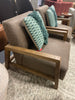 SET OF 2 Kaleo Low Profile Faux Leather Accent Chair SHOWROOM ONLY ITEM