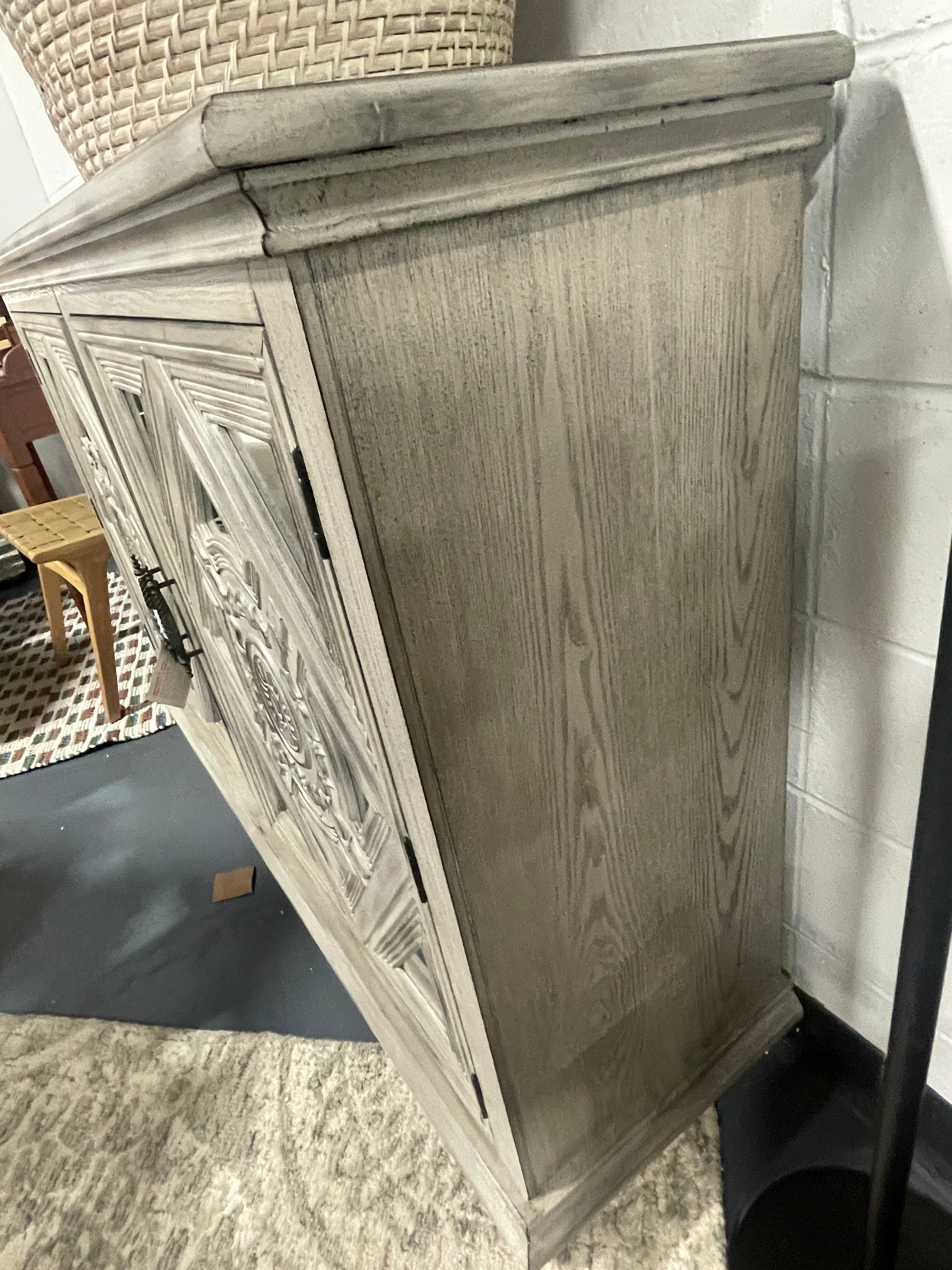 Coast To Coast Imports Francesca Ivory Rub Two Door Credenza SHOWROOM ITEM