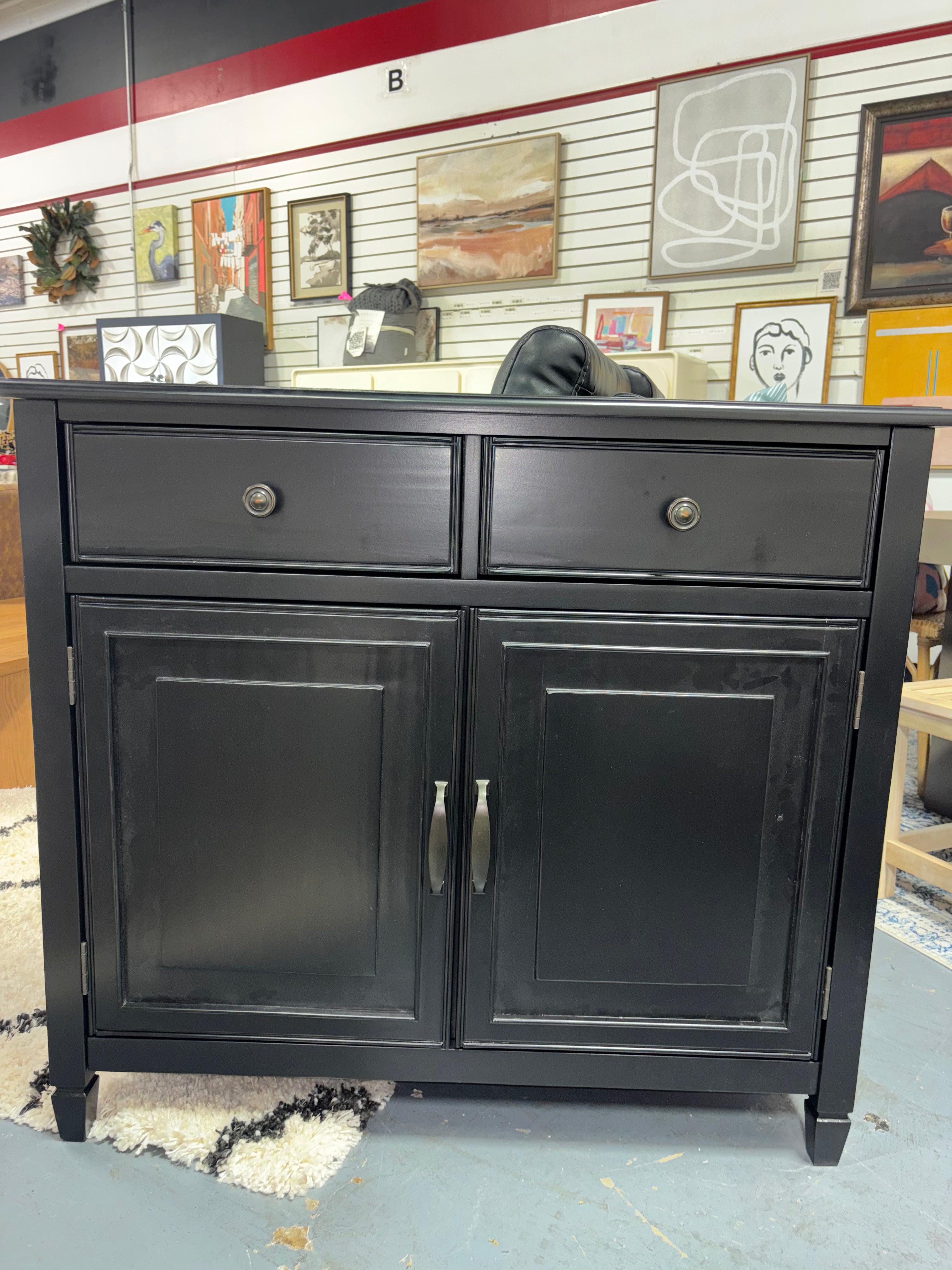 Hampshire Entryway Storage Cabinet - Black SHOWROOM ITEM