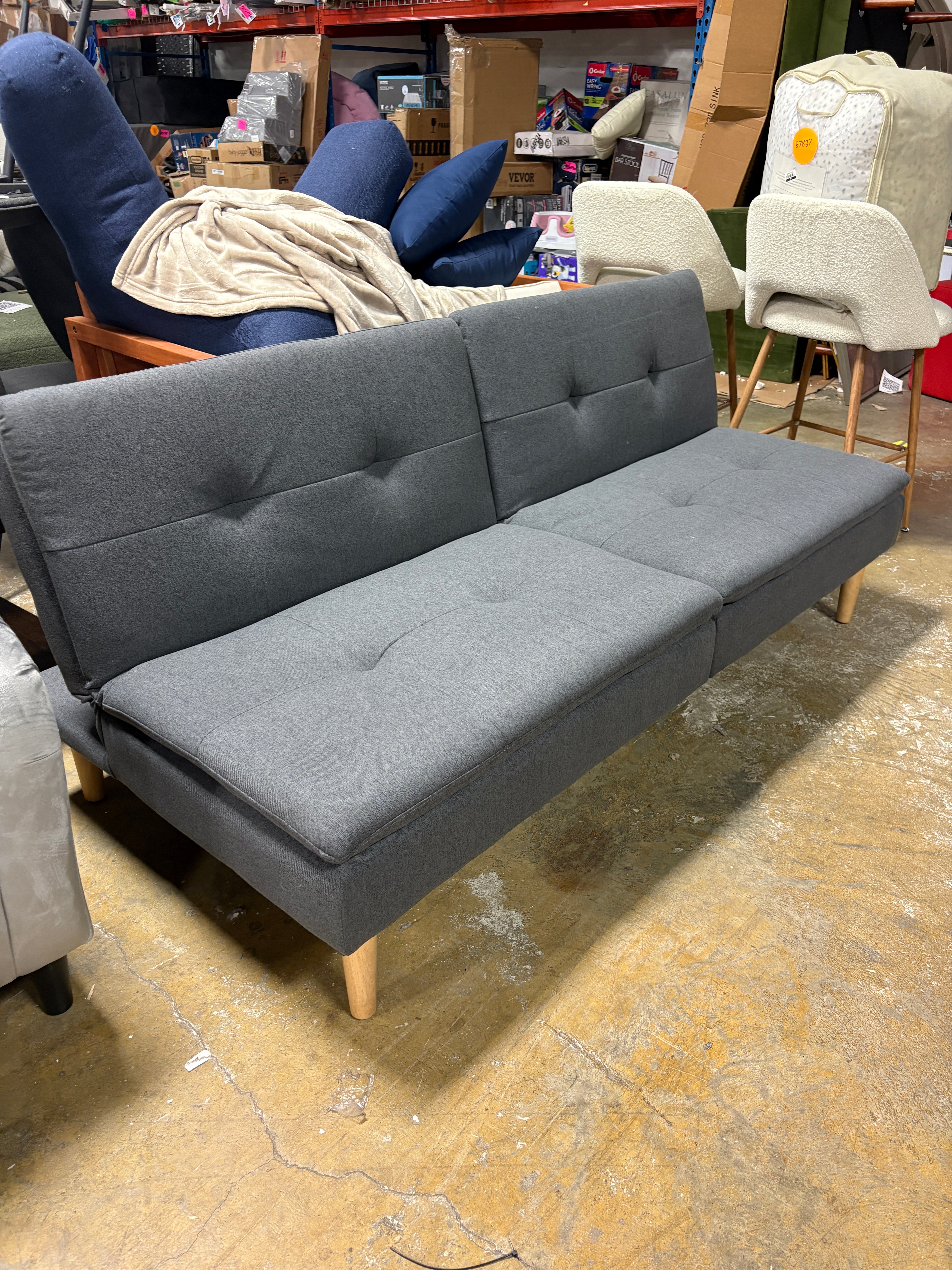 69" Tufted Dorm Futon Sofa SHOWROOM ITEM