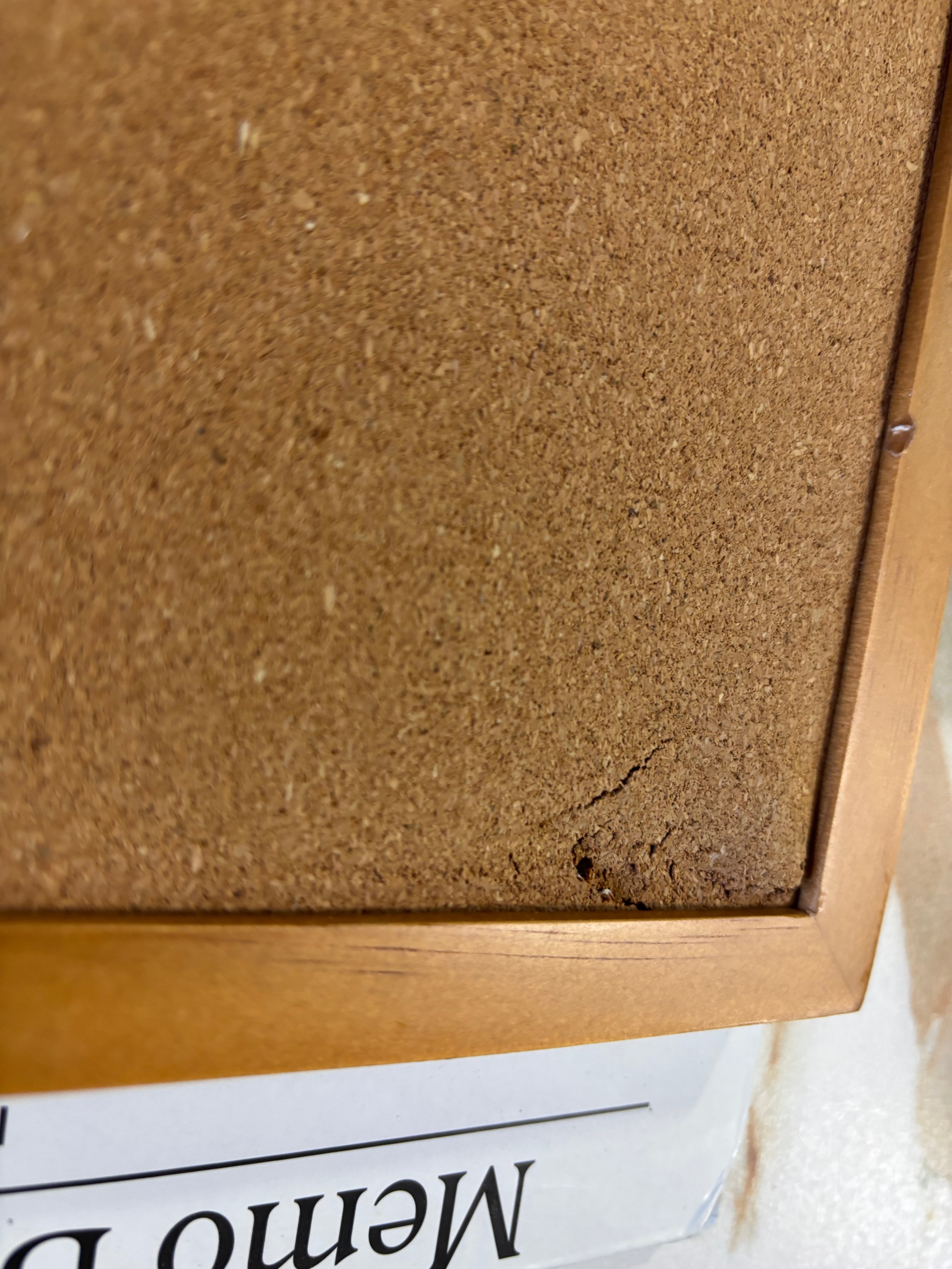 17"x20" Memo Board with Shelf - Brown SHOWROOM ITEM