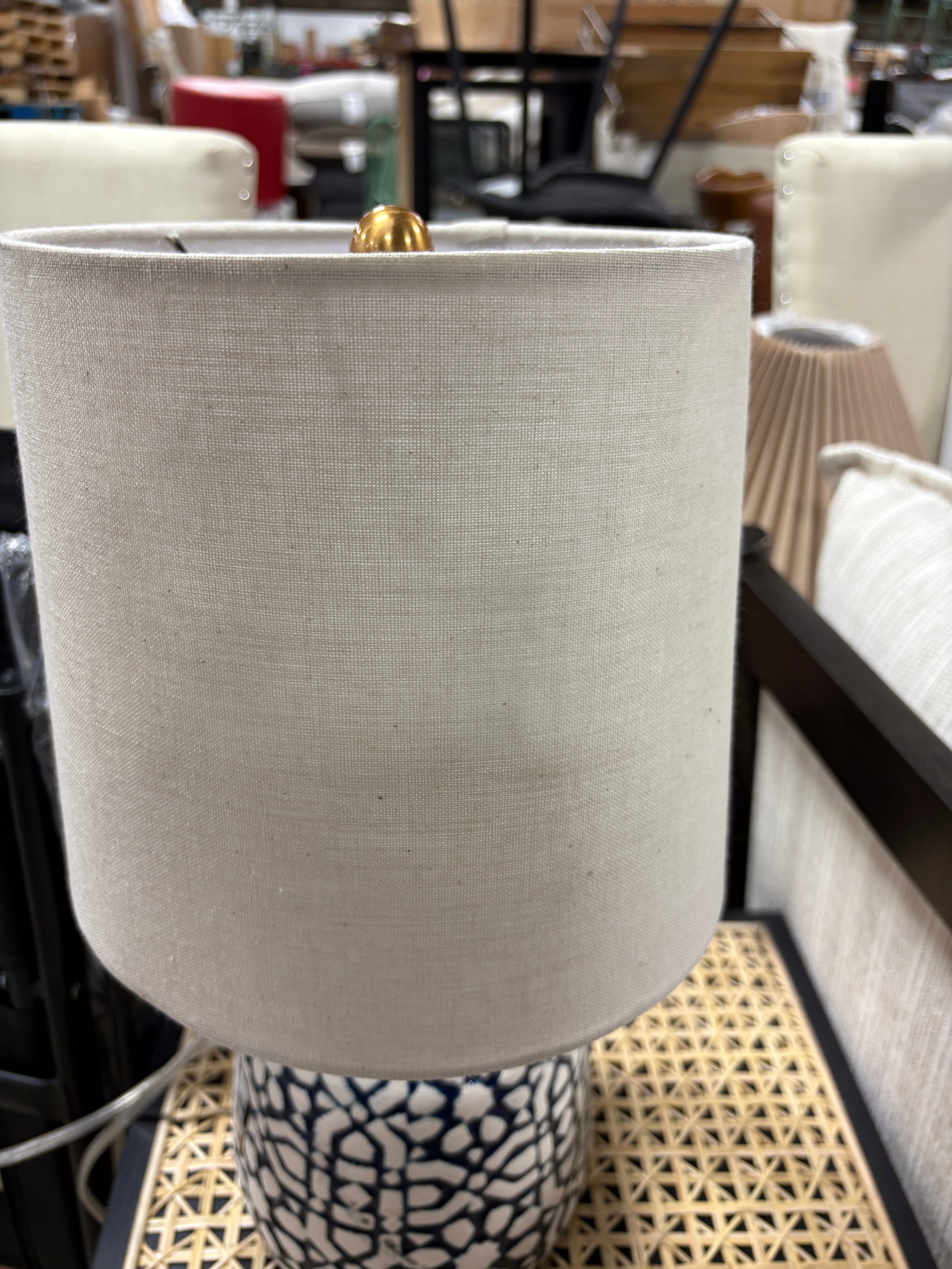 Artisan Blue Mosaic Ceramic Table Lamp Showroom Item