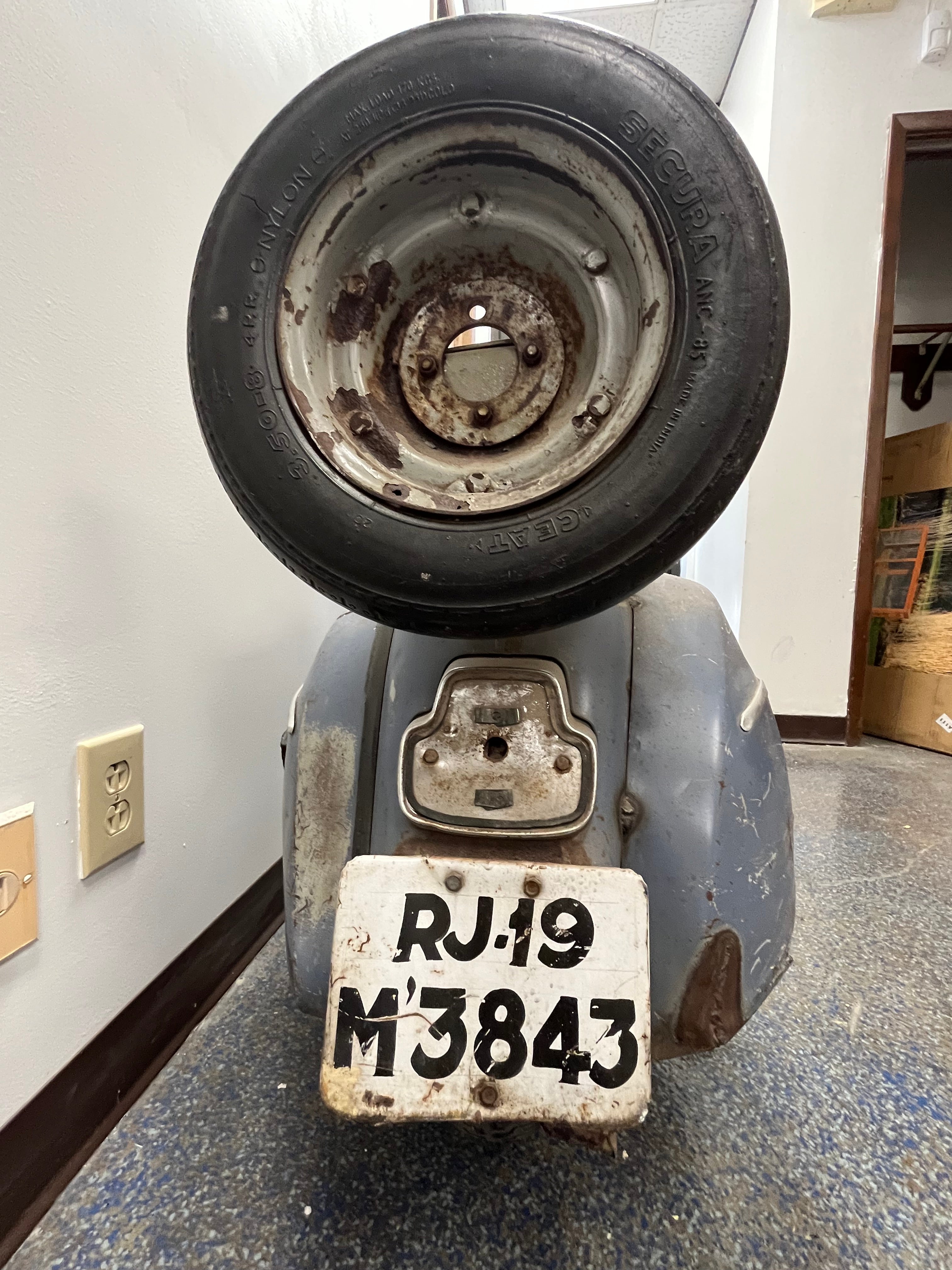 Bajaj super life sized scooter decor