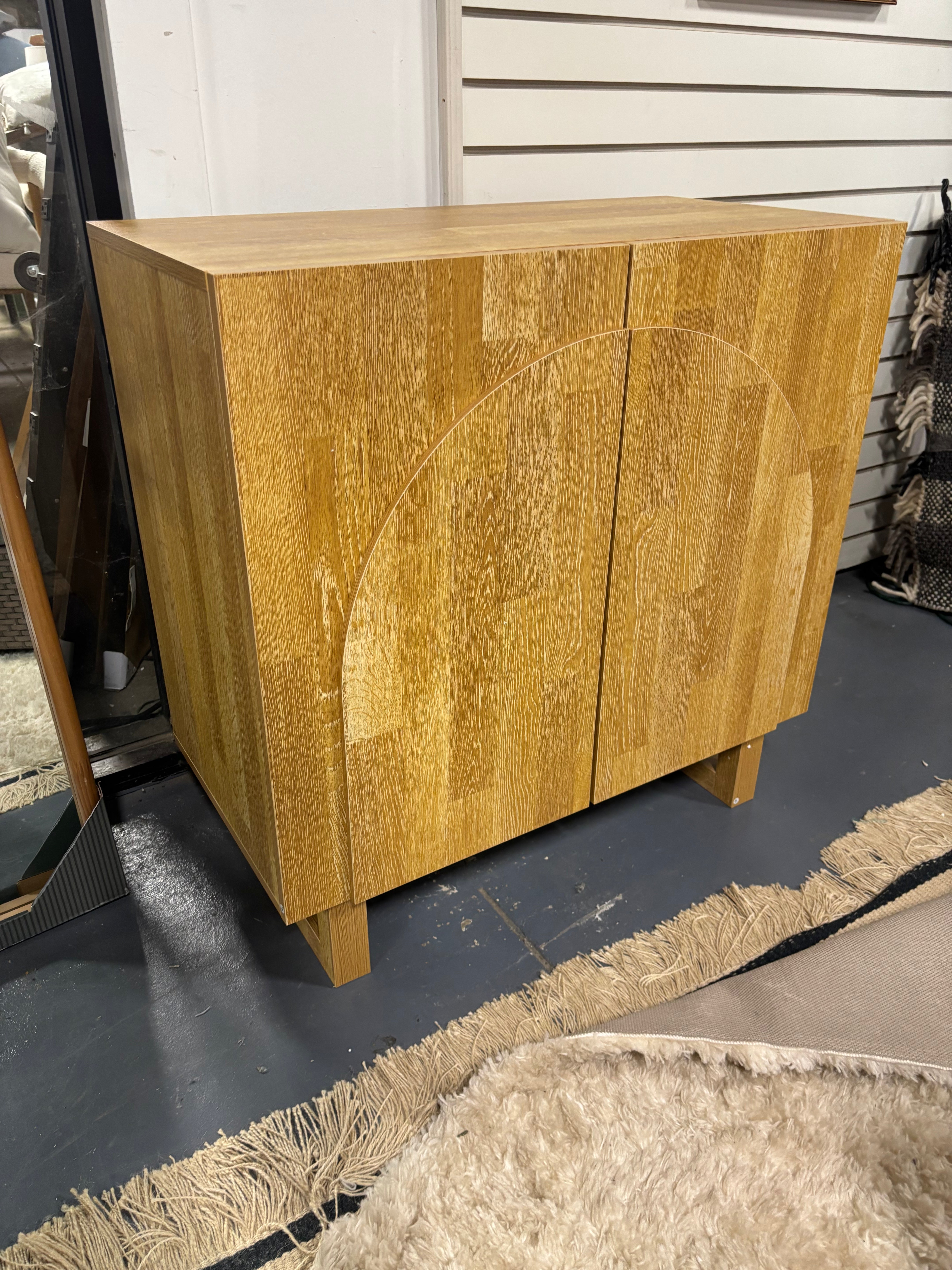 31" Small Wooden Storage Cabinet with Doors - Cuddlewood SHOWROOM ITEM