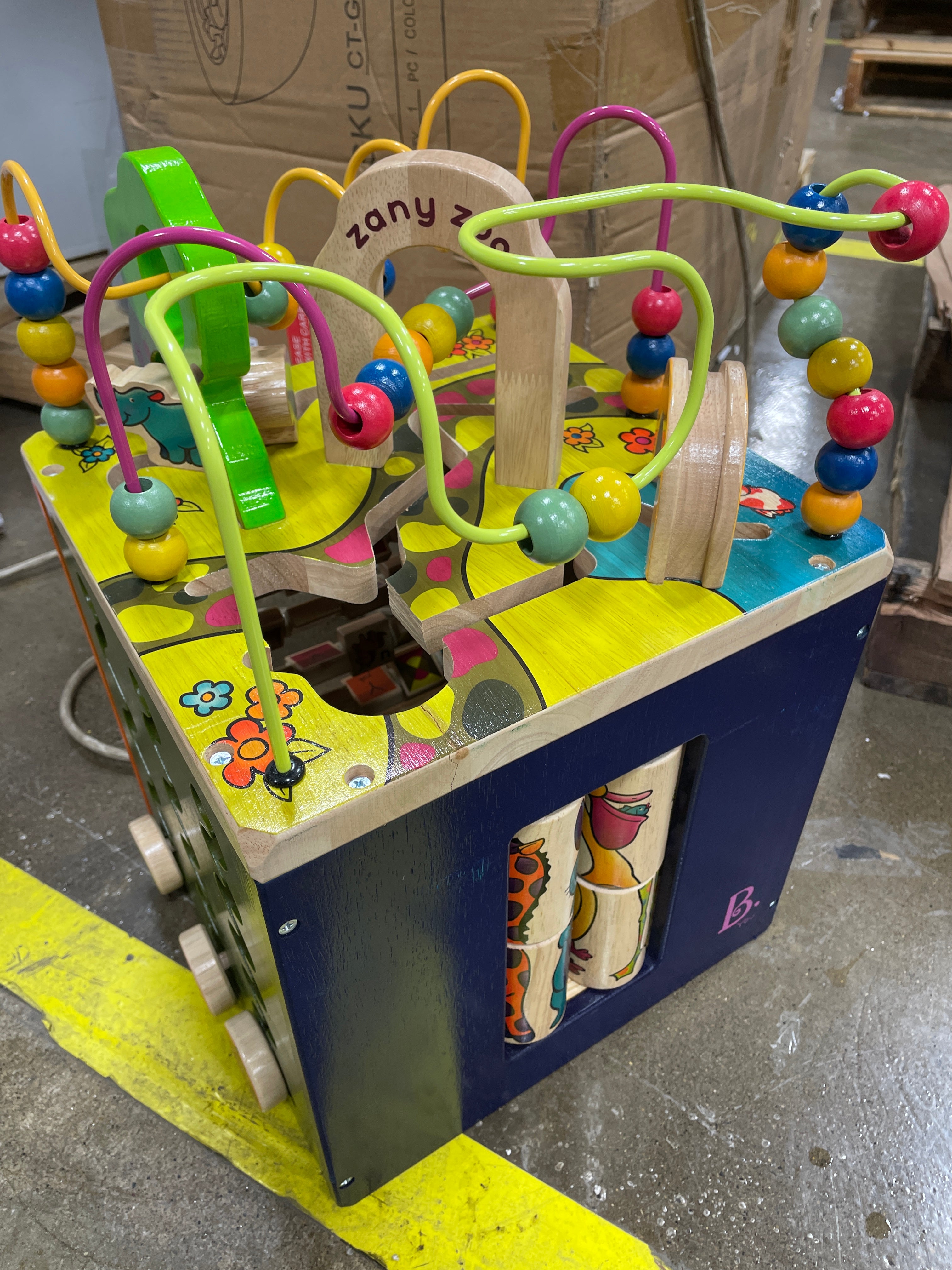 B. toys Wooden Activity Cube - Zany Zoo – Salvage & Co Indy
