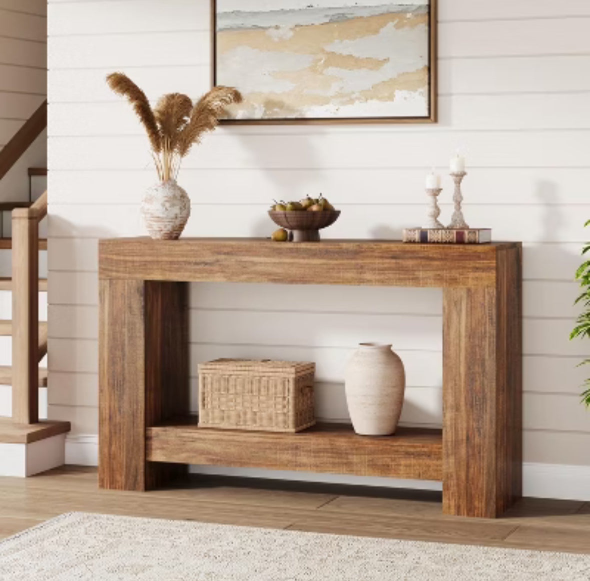 48" Console Table for Entryway,2-Tier Farmhouse Console Table SHOWROOM ITEM