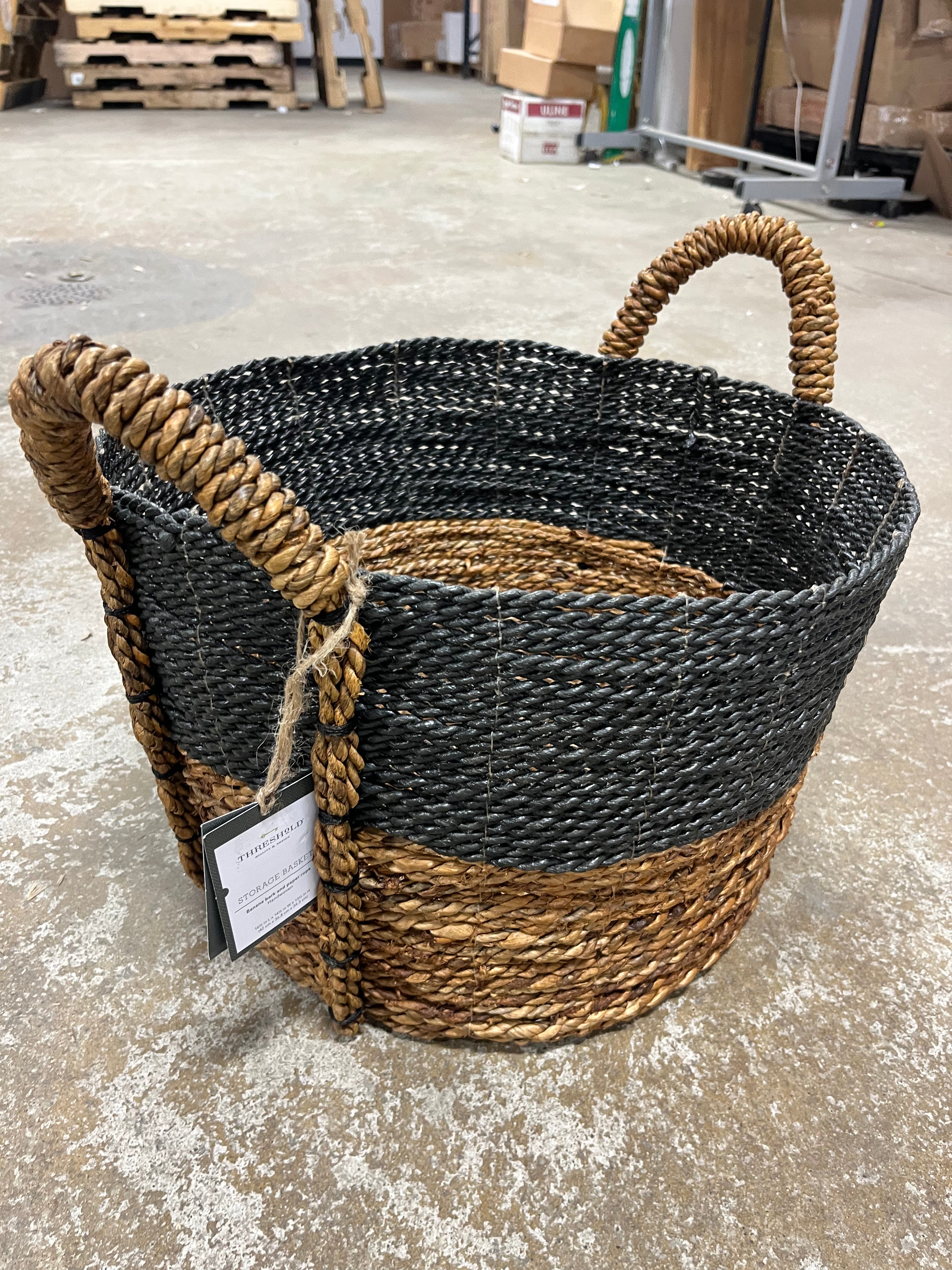 Threshold banana rope storage basket