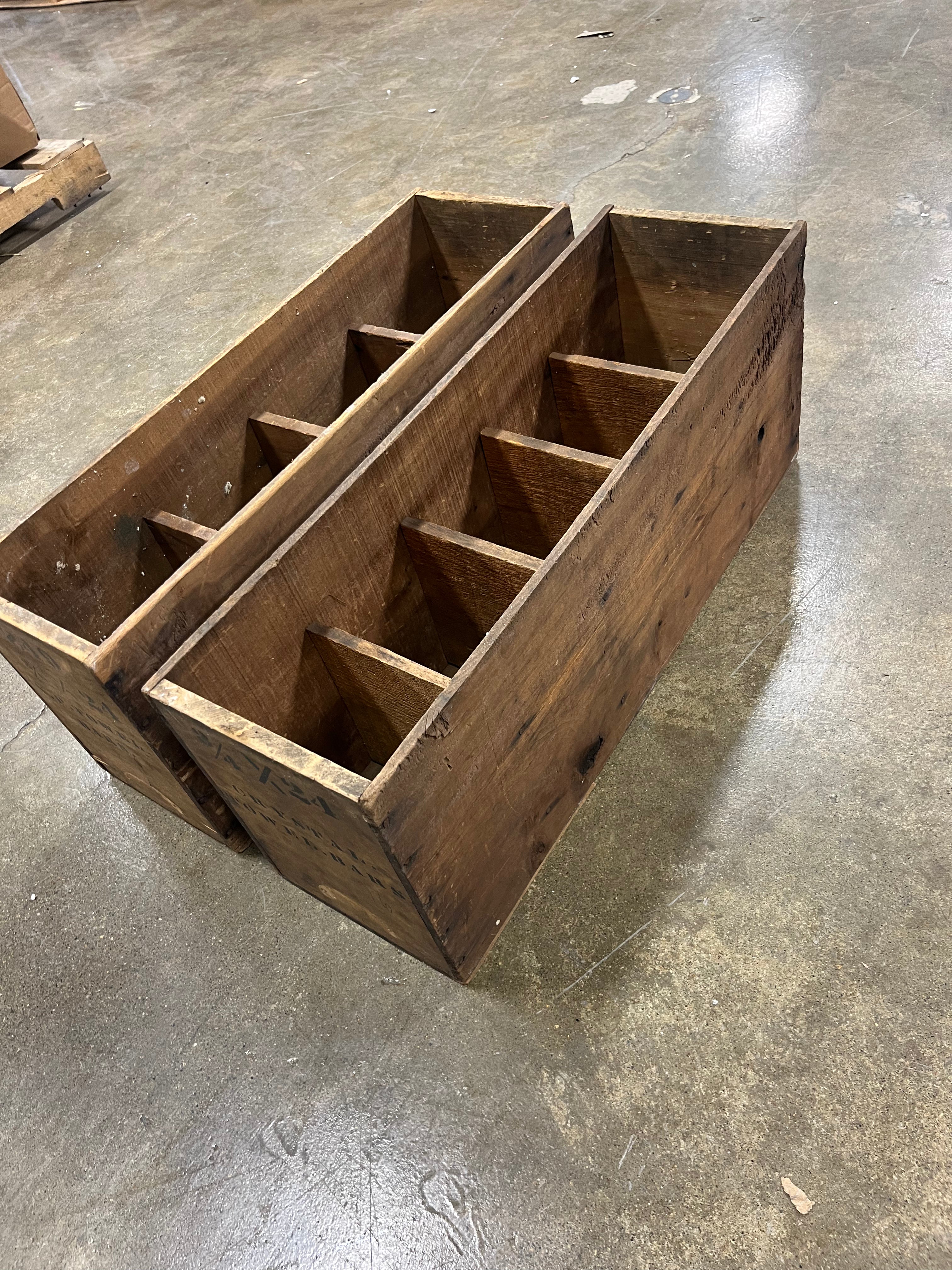 Antique wooden bins