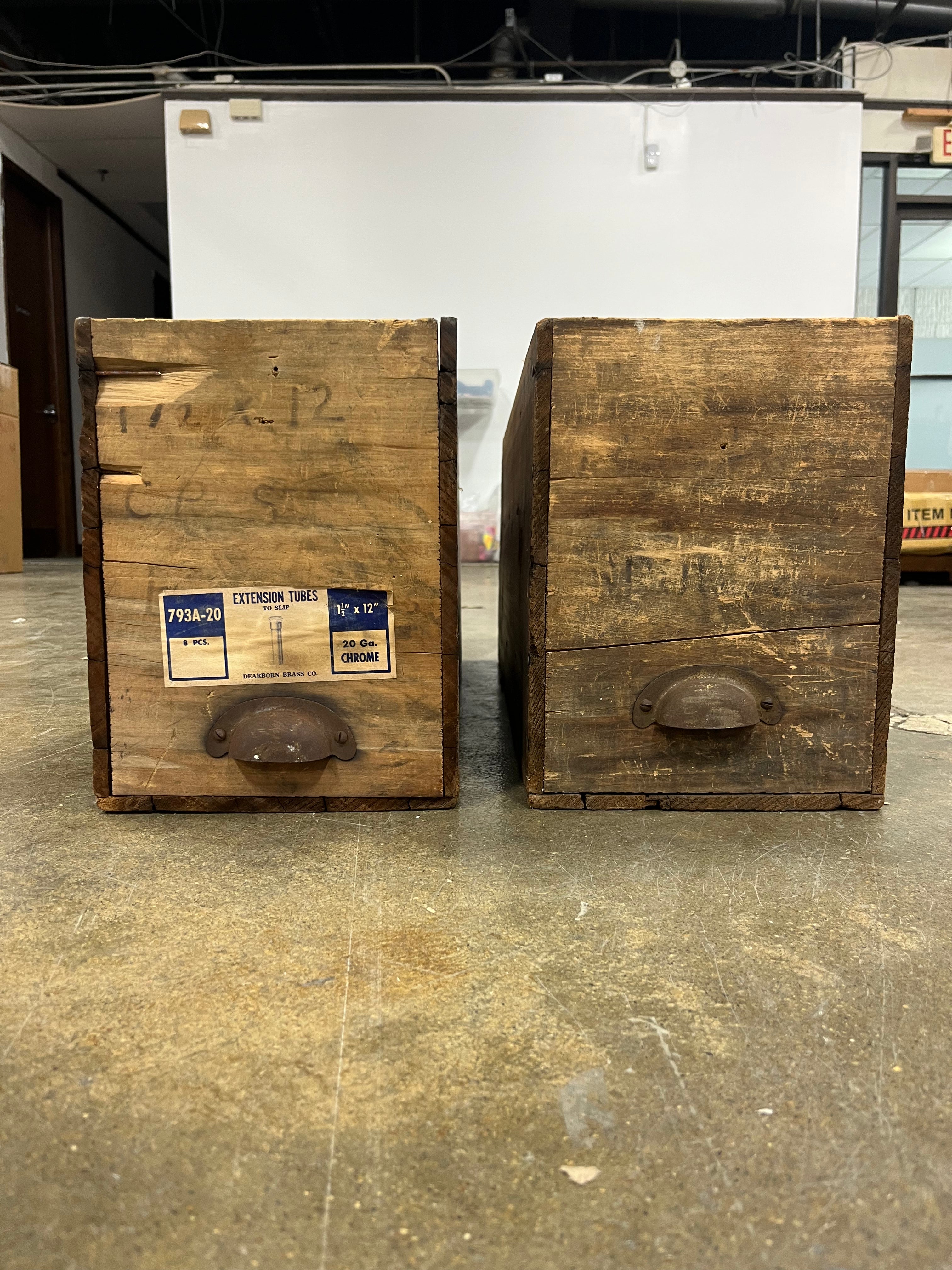 Antique wooden bins