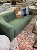 Kante Curved Channel Tufted Velvet Sofa in Green 88” SHOWROOM ITEM ONLY