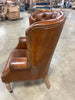 Welsh Leather Wingback Chair