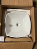 White Ceramic Square Vessel Sink with Chrome Faucet