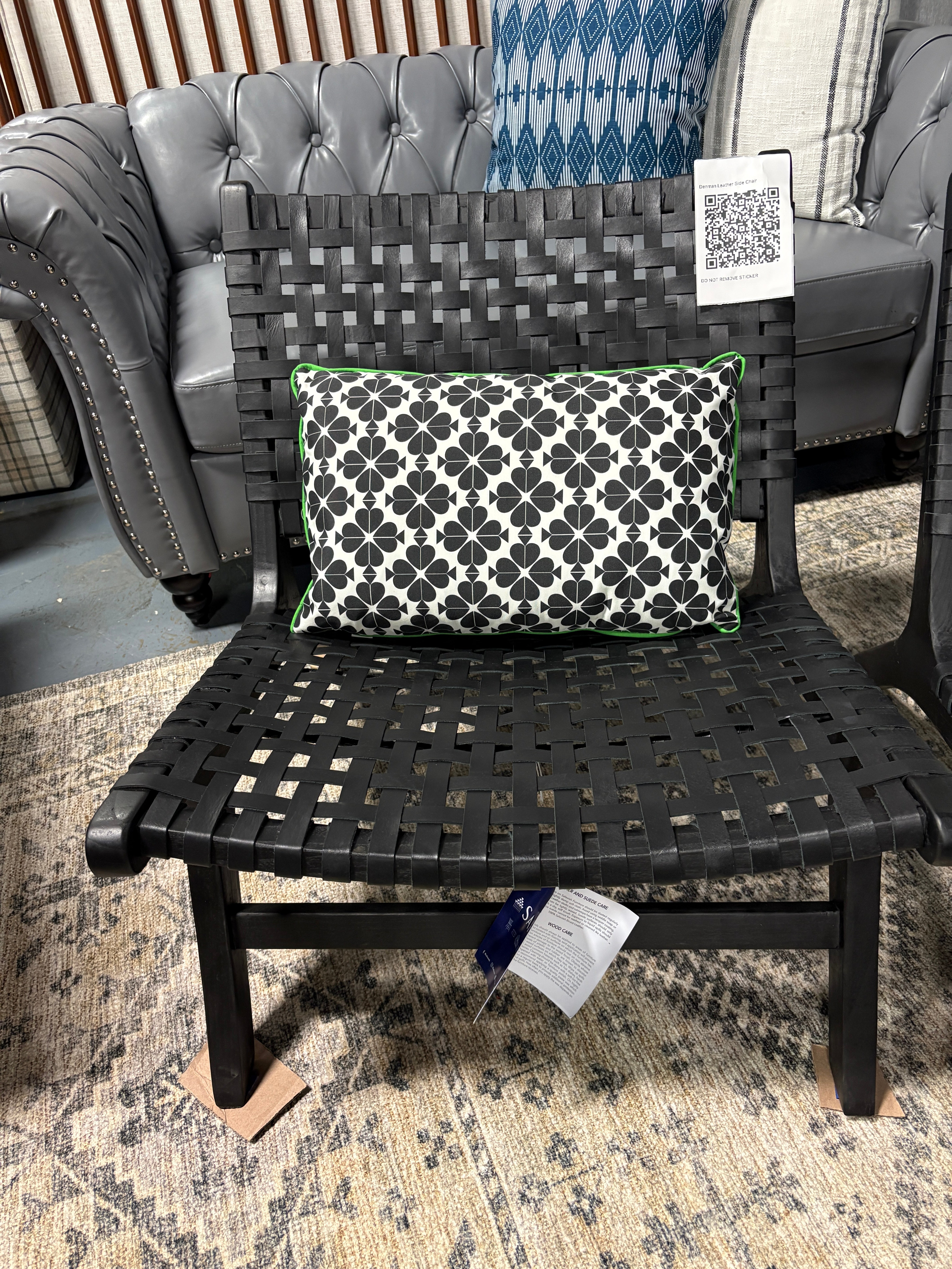 Denman Leather Side Chair SHOWROOM ITEM