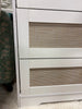 5 Drawer Rattan Dresser For Bedroom, 47.27” Tall Dresser With Power Outlets SHOWROOM ITEM