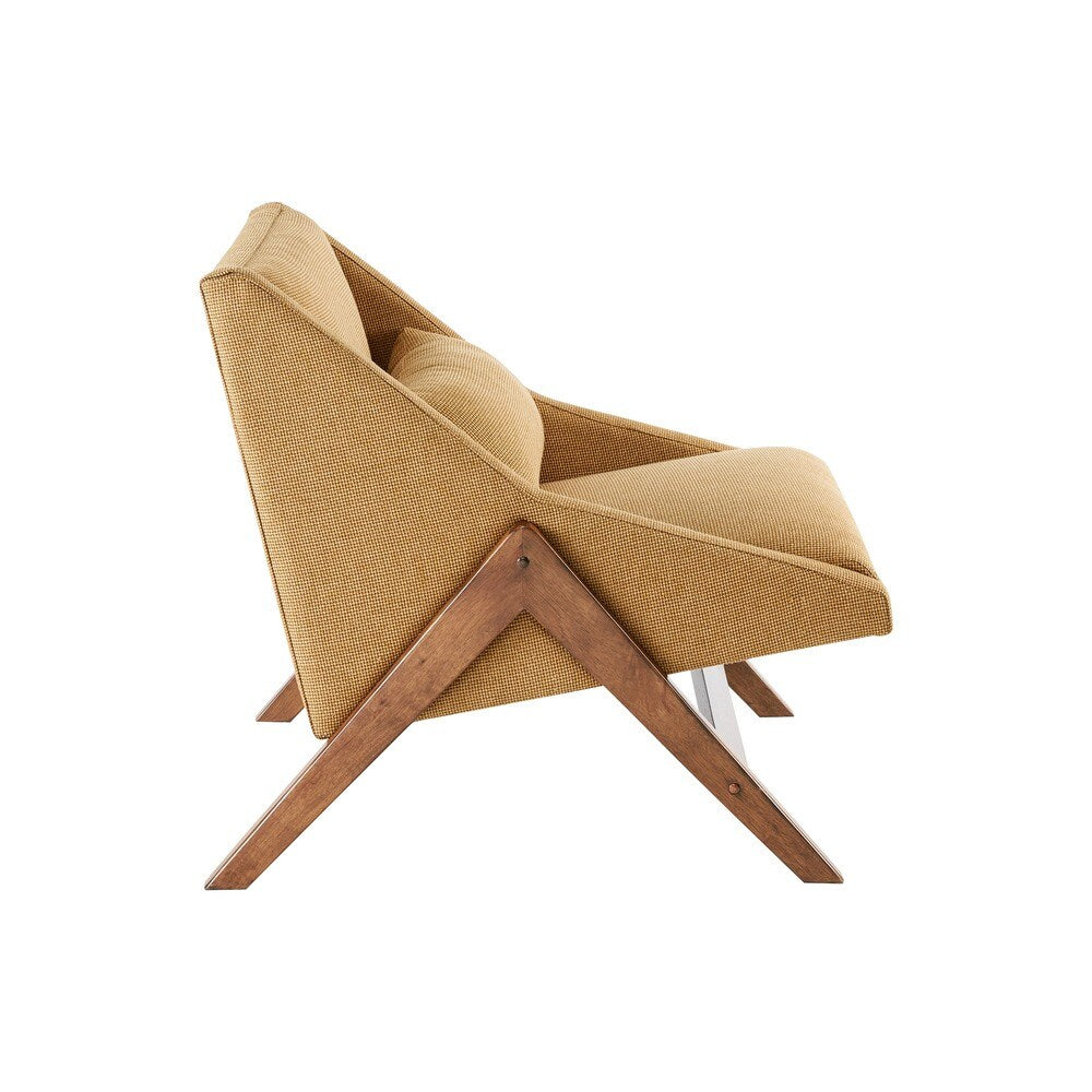 Turi Mustard Yellow/ Pecan Lounge Chair