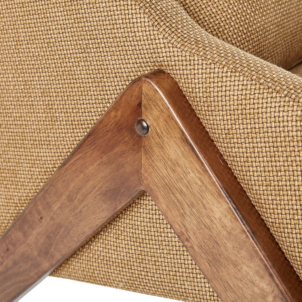 Turi Mustard Yellow/ Pecan Lounge Chair