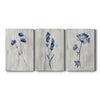 Indigo Botanical I Framed On Canvas 3 Pieces Print