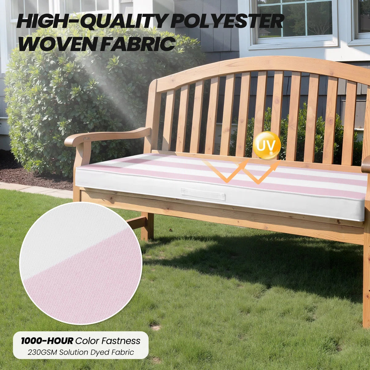 Indoor/outdoor Bench Cushion, Patio Swing Cushion, Loveseat Cushion