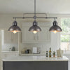 Industrial 3-Light Dome Kitchen Island Pendant