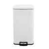 Rectangular Matt White step-on Trash Can for kitchen - White