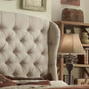 Audrey Tufted Upholstered Wingback Bed Set - Beige - Queen