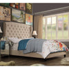 Audrey Tufted Upholstered Wingback Bed Set - Beige - Queen