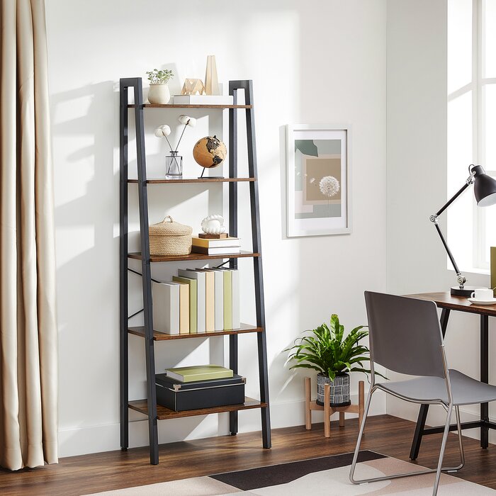 Jabari Metal Ladder Bookcase