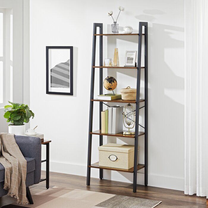 Jabari Metal Ladder Bookcase