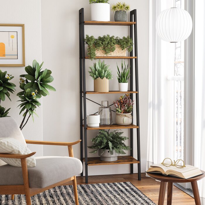 Jabari Metal Ladder Bookcase