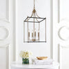 4 - Light Lantern Rectangle Cage Kitchen Island Pendant Light Foyer