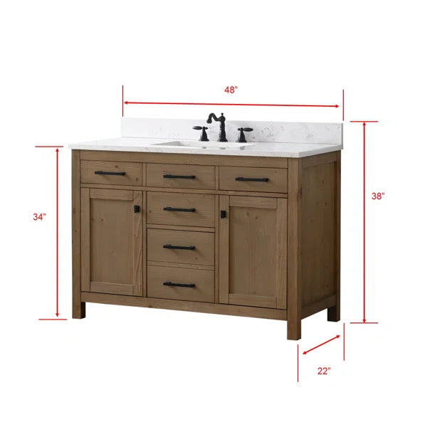 48" Jasper Single Vanity - White SHOWROOM ITEM