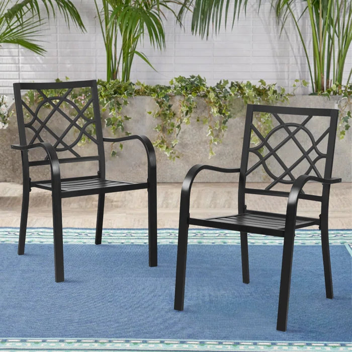 Jayc Outdoor Stacking Dining Armchair (Set of 2)