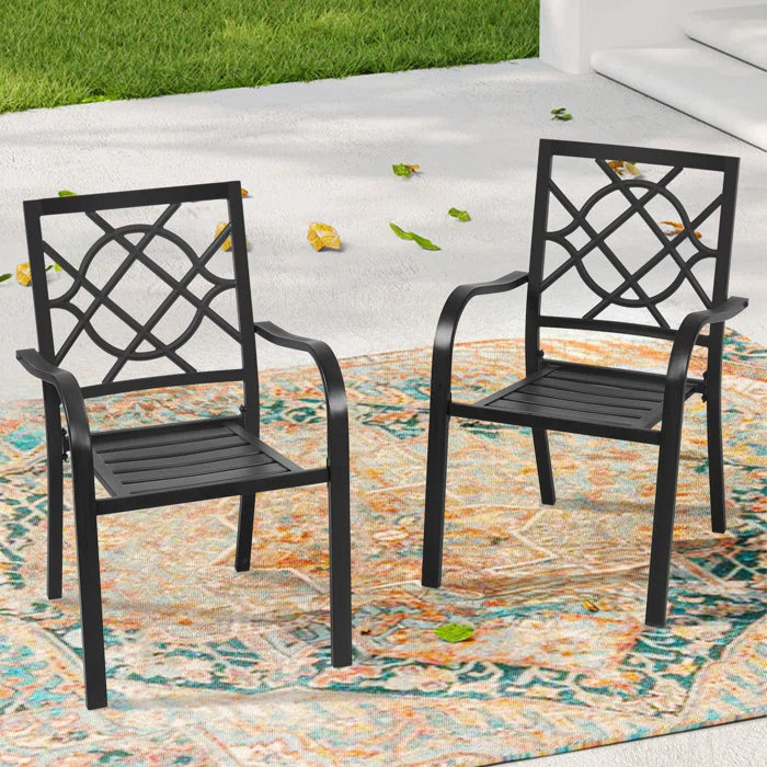 Jayc Outdoor Stacking Dining Armchair (Set of 2)
