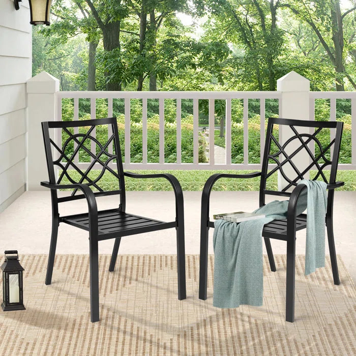 Jayc Outdoor Stacking Dining Armchair (Set of 2)