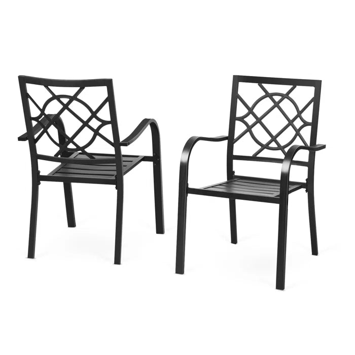 Jayc Outdoor Stacking Dining Armchair (Set of 2)