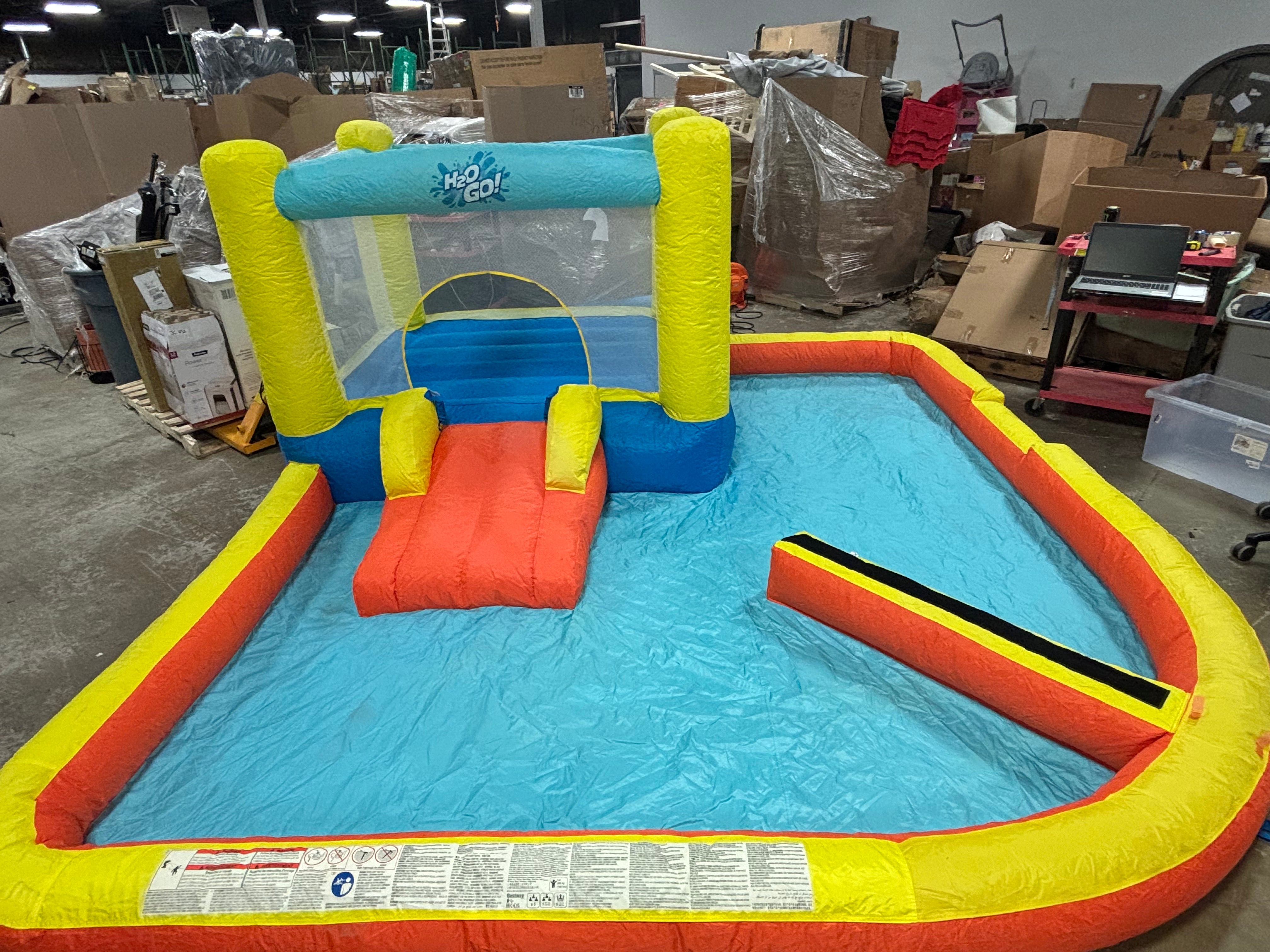 Beach Bounce House Kids Inflatable Water Park w/ Air Blower