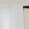 Jep Linen Blended Semi Sheer Rod Pocket Curtain Pair (Set of 2)
