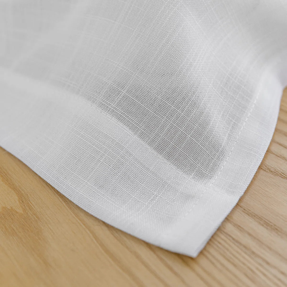 Jep Linen Blended Semi Sheer Rod Pocket Curtain Pair (Set of 2)