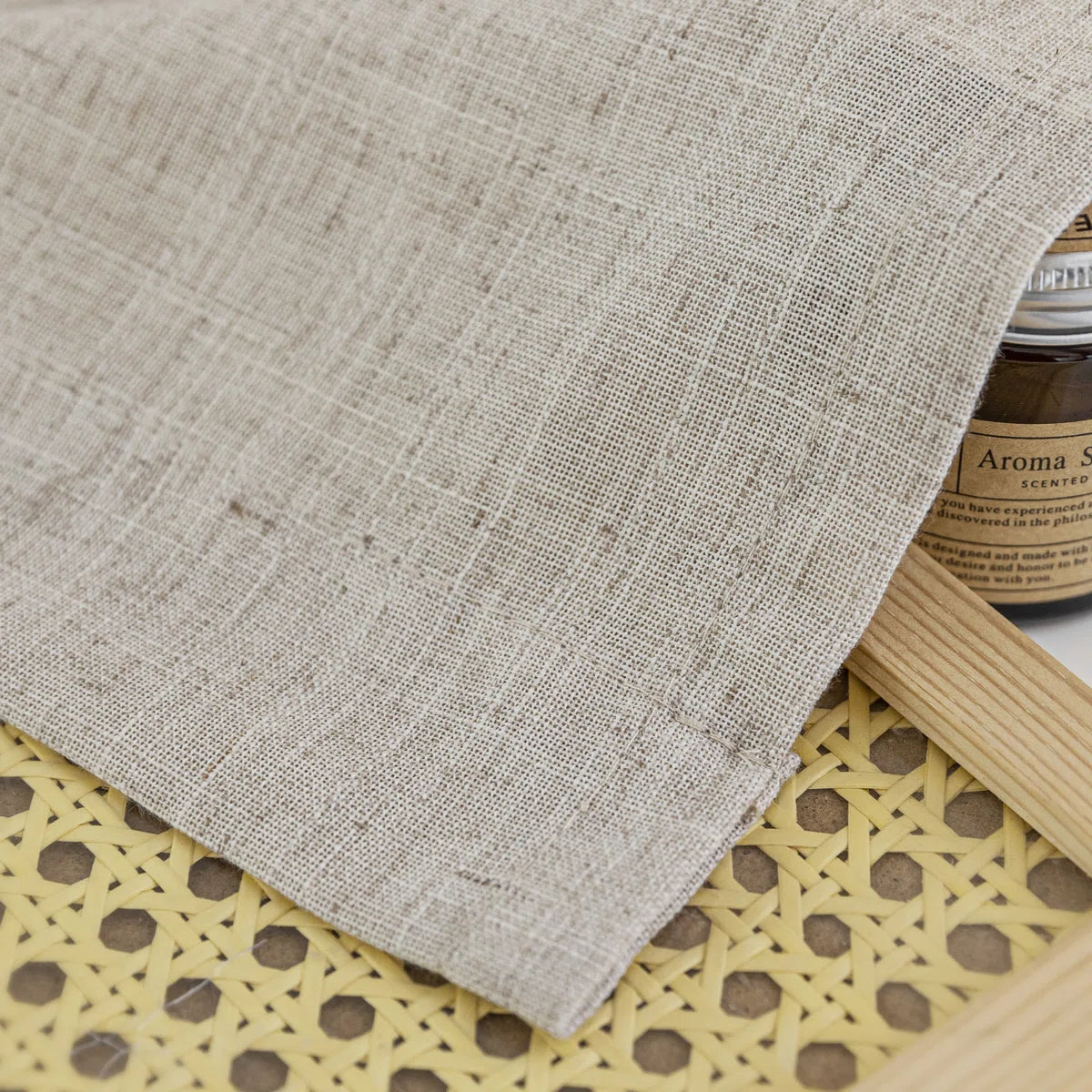 Jep Linen Blended Semi Sheer Rod Pocket Curtain Pair Set of 2