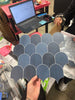 Fish Scales Green Peel and Stick Backsplash Stone Composite Tile