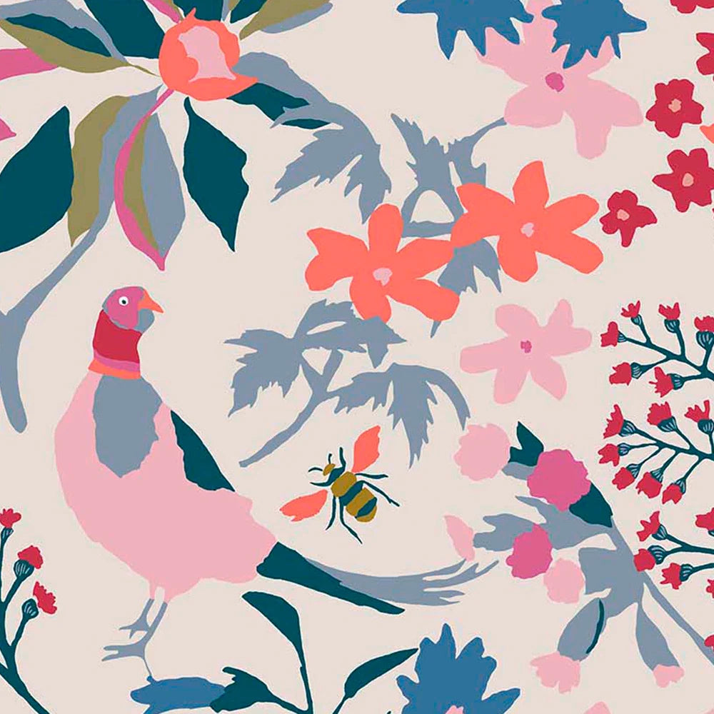 Fields Edge Floral Antique Creme Wallpaper