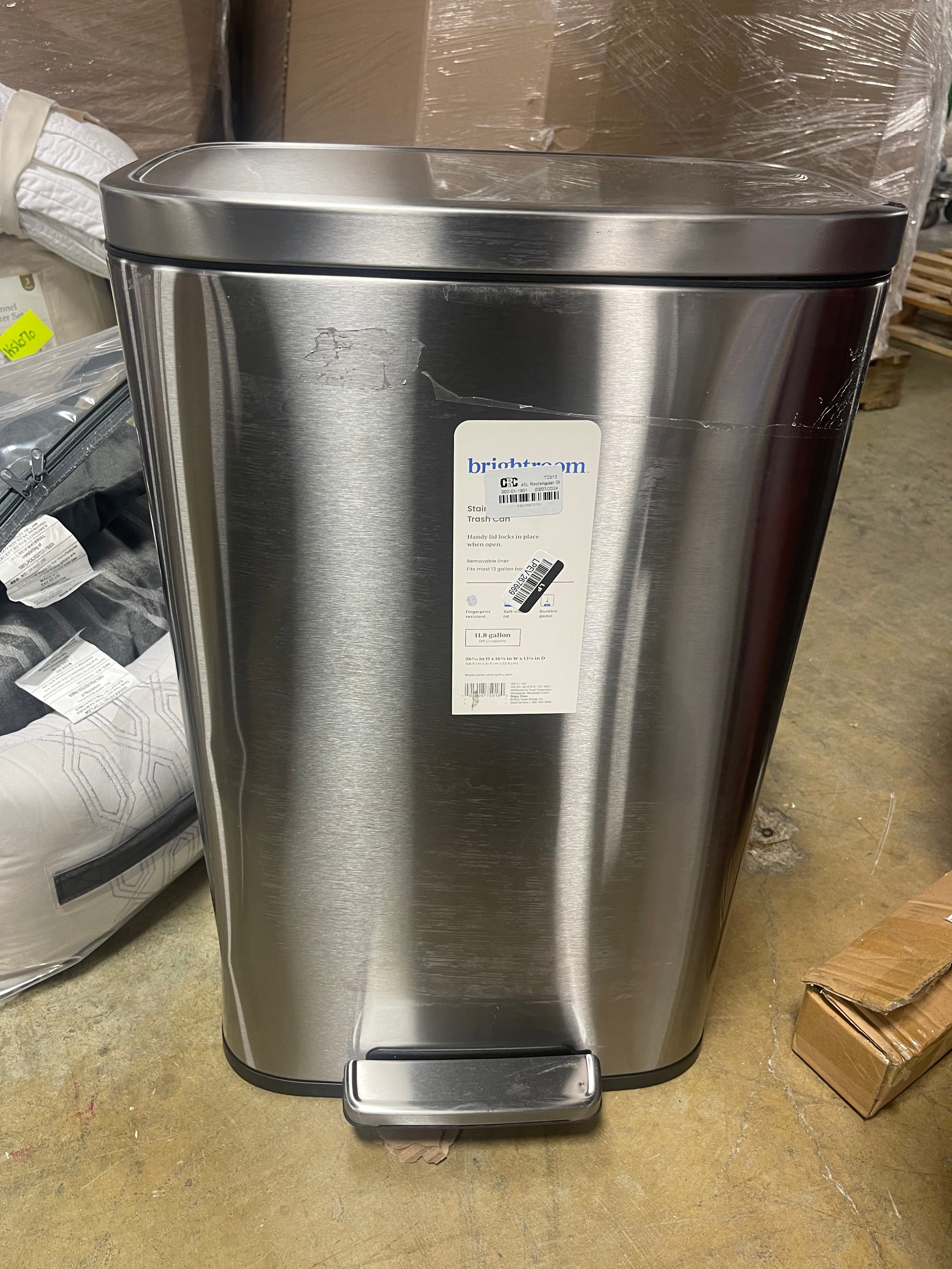 Rectangular Step Trash Can