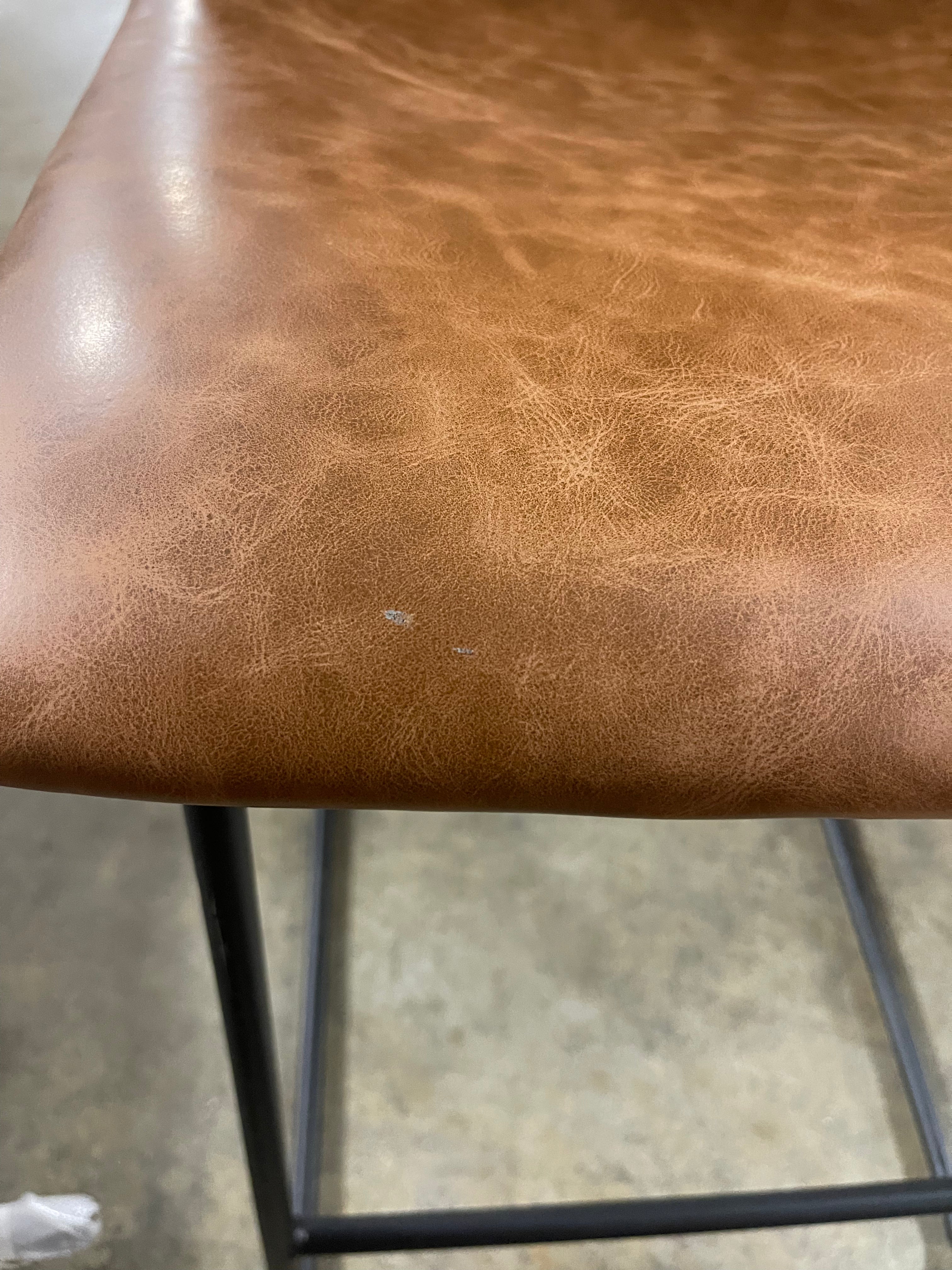 Set of 2 Bowden Faux Leather Counter Height Barstool