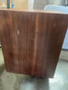 Wood and Metal Plinth Accent Table