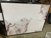2pk Marble Framed Printed Canvases Black/Tan