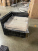 1 Piece Patio Outdoor Furniture All Weather Wicker Sectional Corner Piece (Cream)