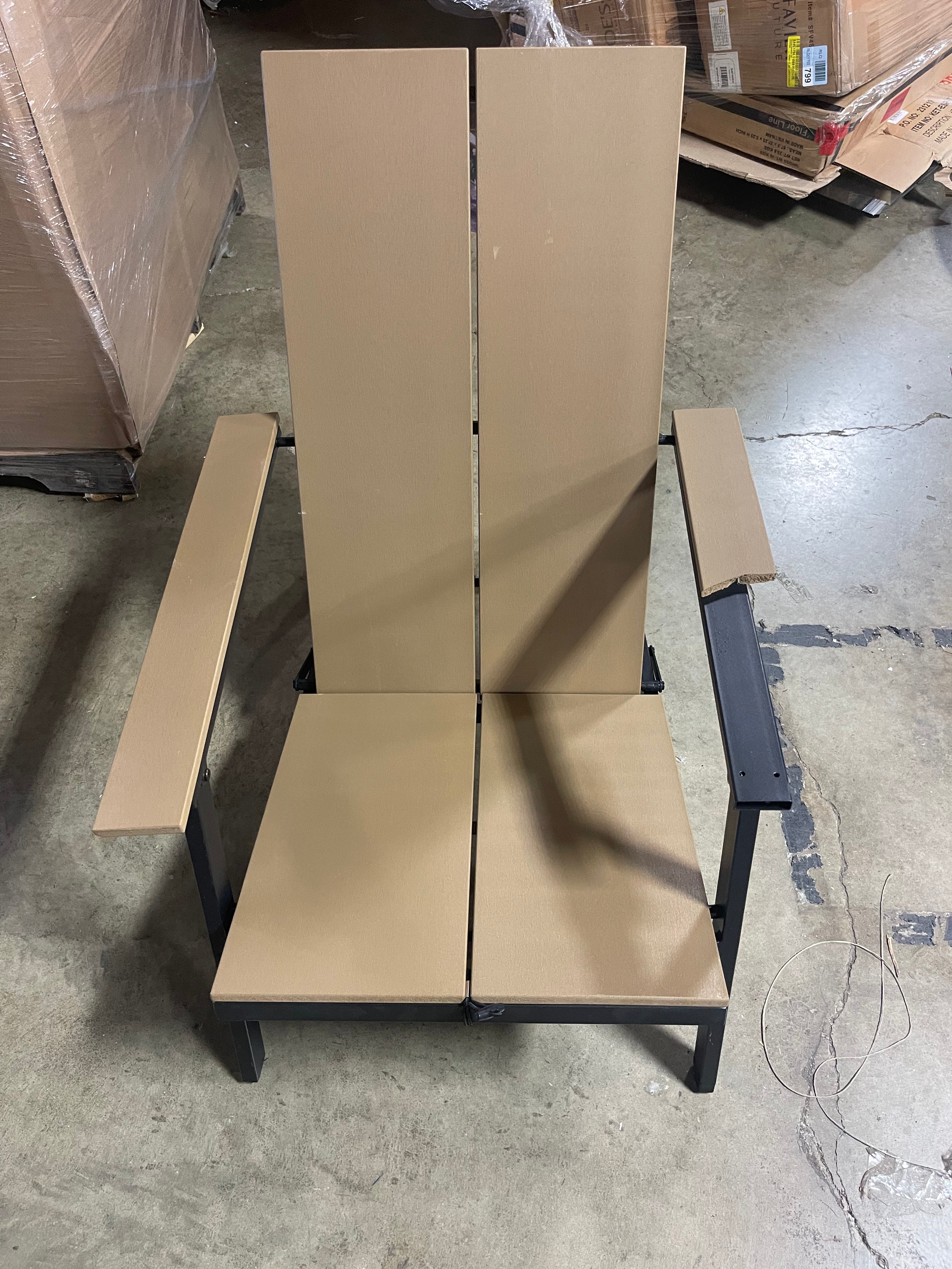 Recycled Resin Wood Outdoor Portable Adirondack Chair