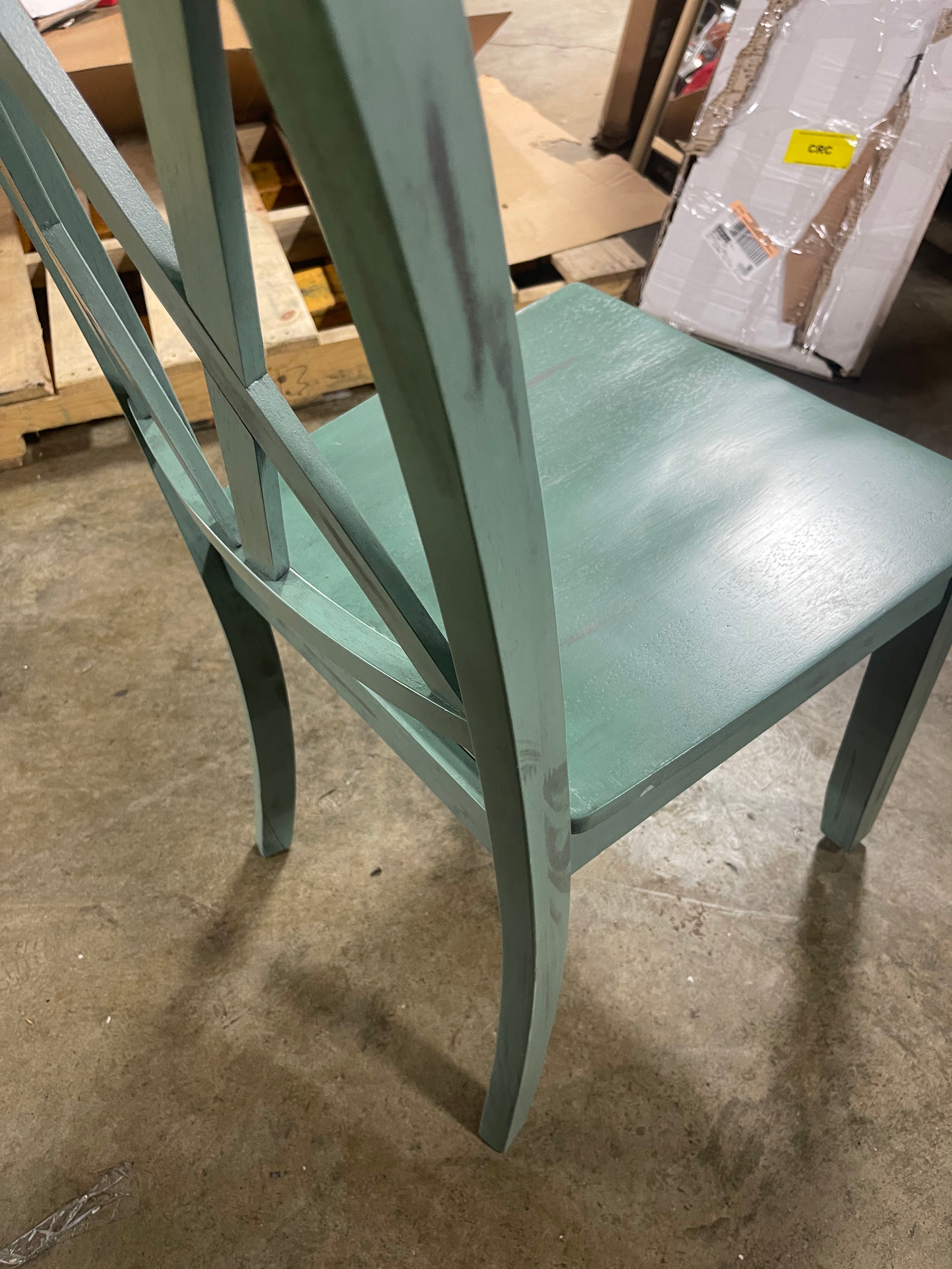 Wood Dining Chair, Teal (Set of 3)